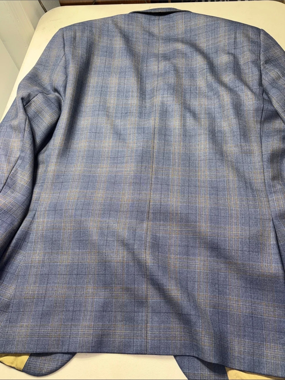 Jack Victor Blue Sport Coat with Tan Windowpane